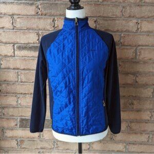 Ralph Lauren blue quilted athletic zip jacket